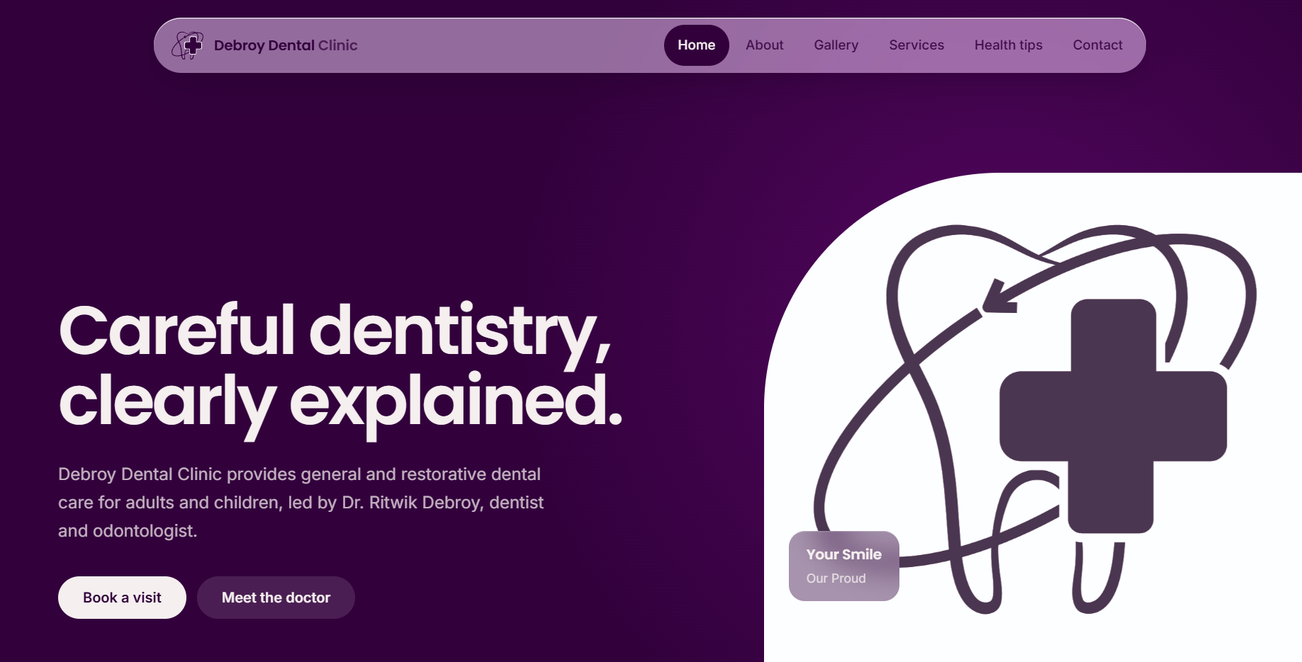Debroy Dental Clinic website preview