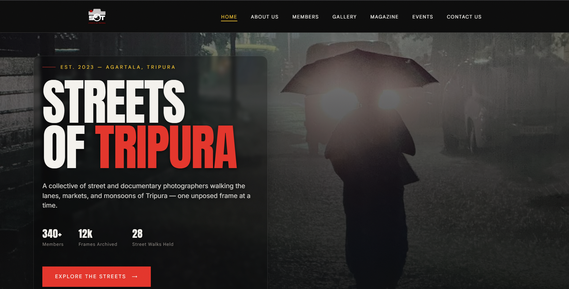 Streets of Tripura website preview